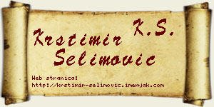 Krstimir Selimović vizit kartica